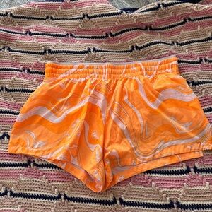 Fabletics Run Shorts Women Breathe Mid-Rise Orange size Med